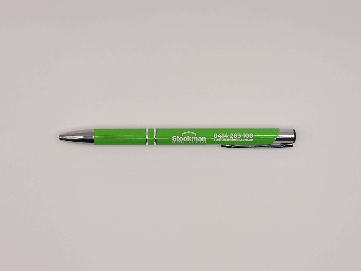 Client give-away, stylish pen, green