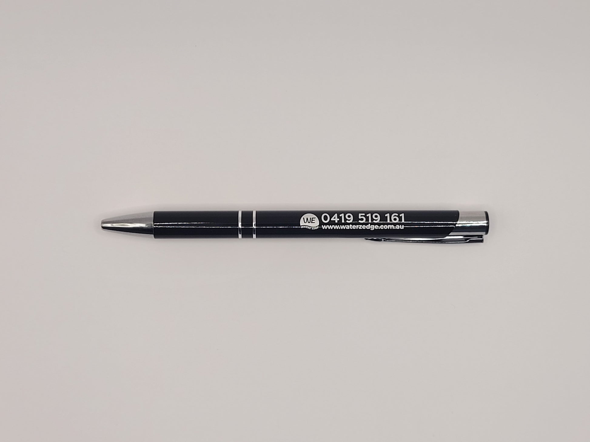 Client give-away, pen branded with logo, black