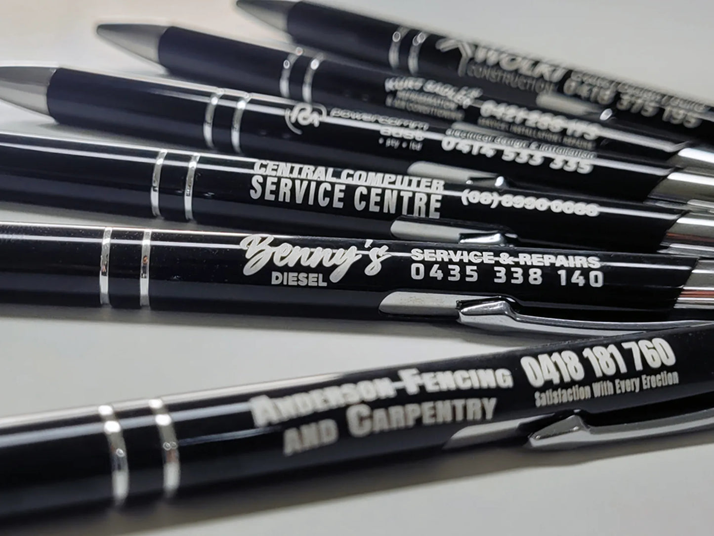 Promote and advertise your business by adding your logo to stylish pens