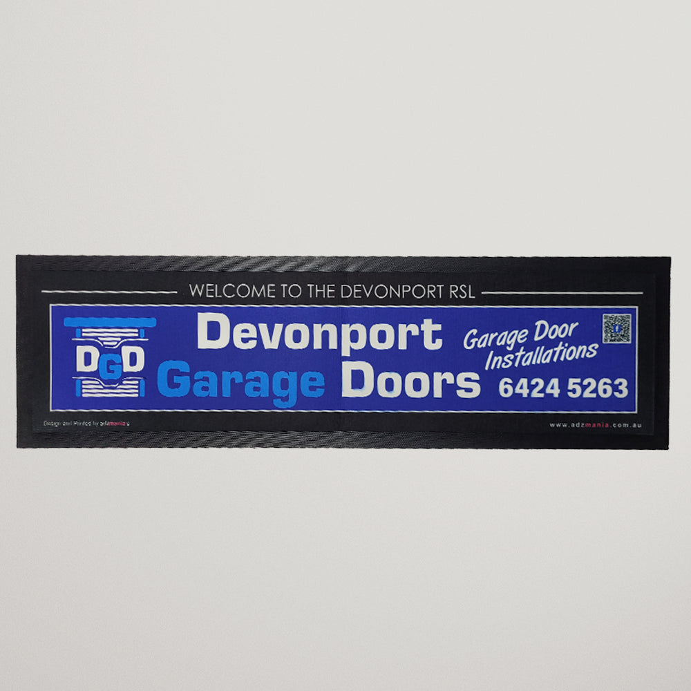 Bar runner displaying Devonport Garage Doors