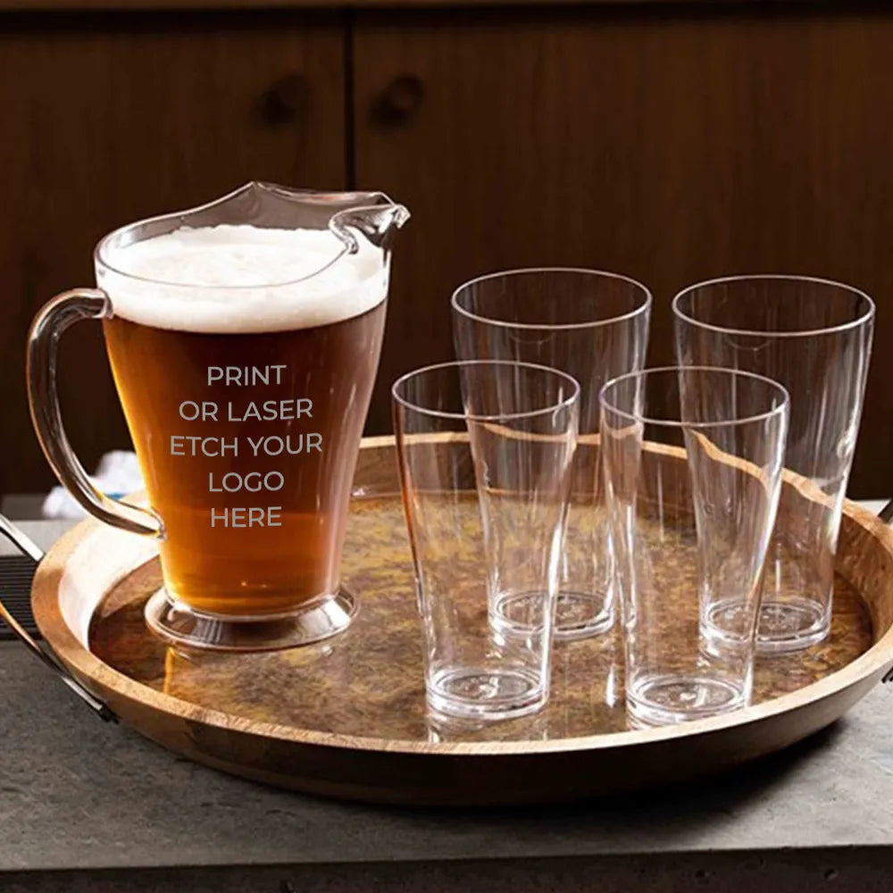 Polycarbonate branded beer jugs ensure a safe drinking environment