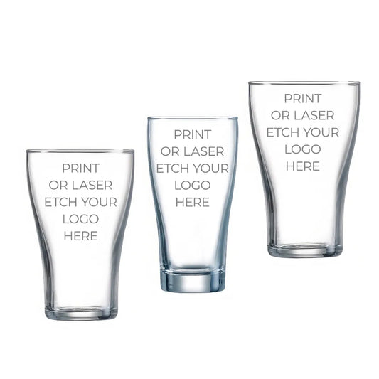 A range of versatile glasses suitable for branding with your logo